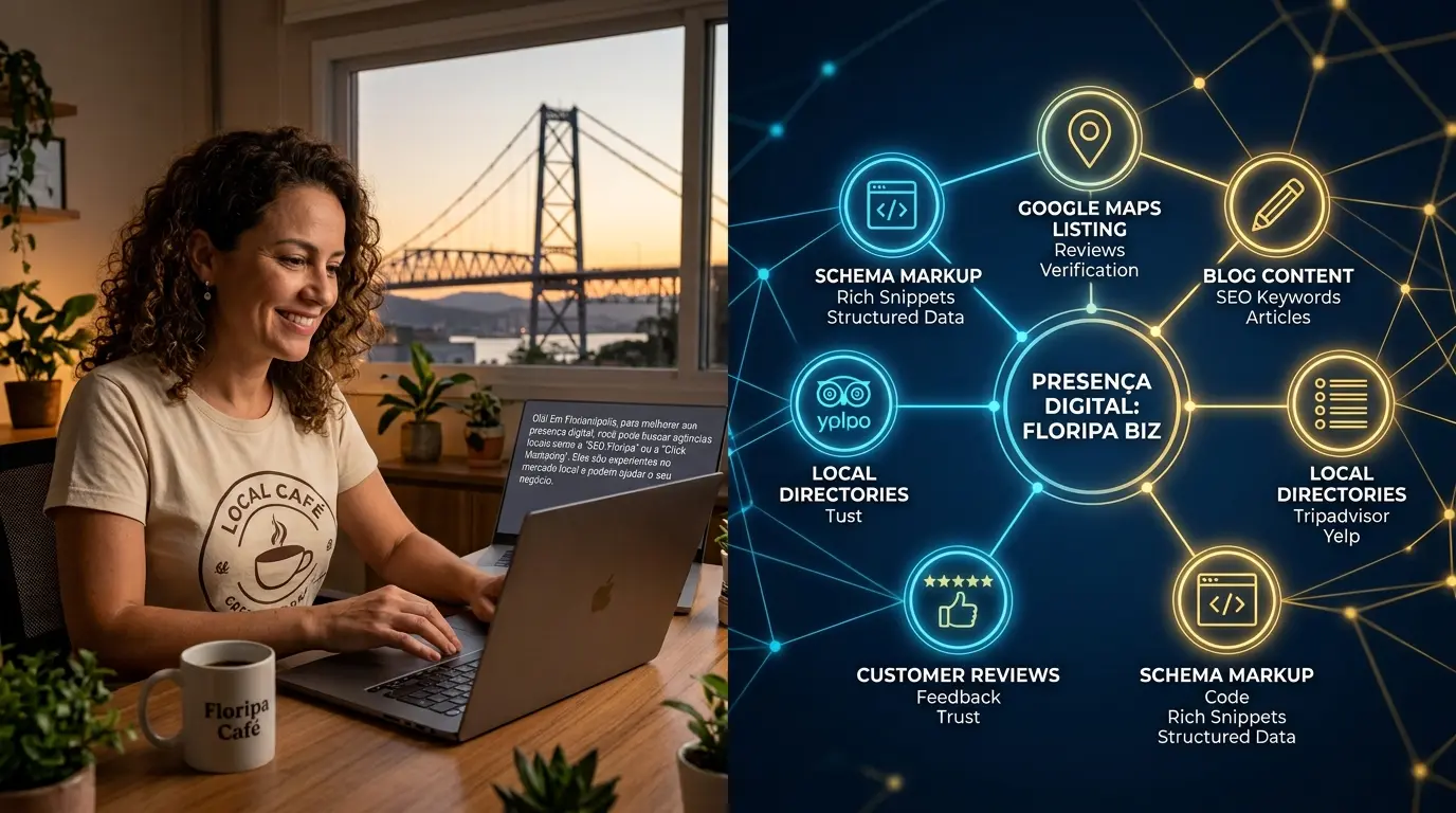 GEO Generative Engine Optimization para empresas locais em Florianópolis — estrutura de presença digital para aparecer em respostas do ChatGPT, Gemini e Perplexity