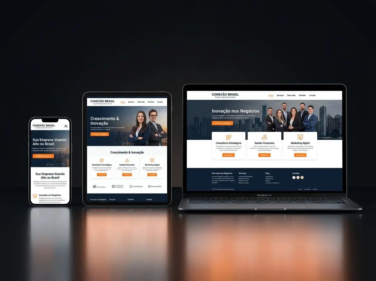 Site otimizado em dispositivos móveis